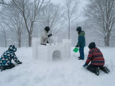 Small snow castle
